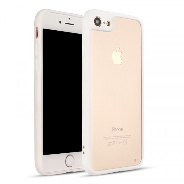 Wholesale iPhone 7 Slim Clear Hybrid Case (White)